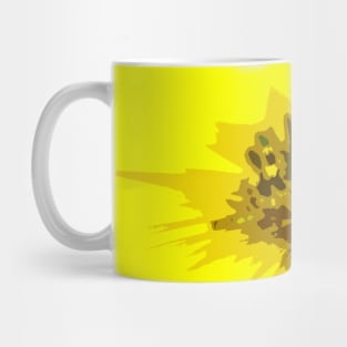 Abstract & Artsy Daisy Flower in Colorful Tones of Vivid Yellow Mug